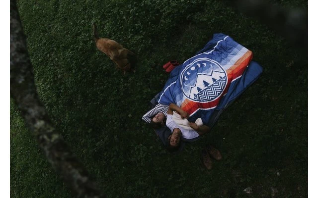 Voited Fleece Outdoor Camping Fleecedecke Camp Vibes/greengabel â Bild 2