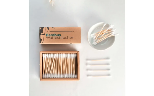 Chinchilla Wattestäbchen Aus Bambus Plastikfrei 200 Stück â Bild 6