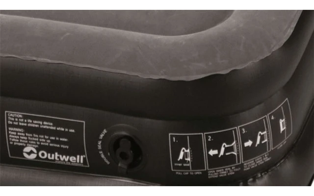 Outwell Excellet Luftmatratze Single 200 X 80 Cm Schwarz/grau