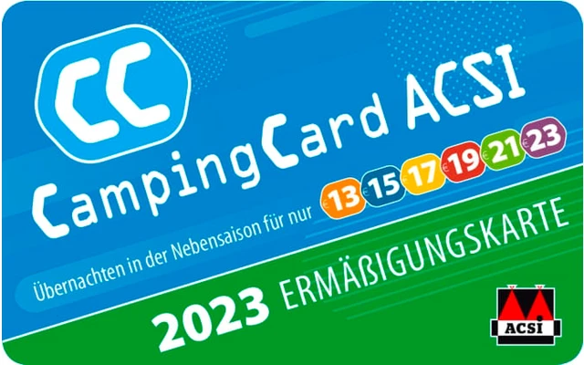 ACSI Campingführer Europa 2023 Inkl. CampingCard Ermäßigungskarte Deutsche Ausgabe
